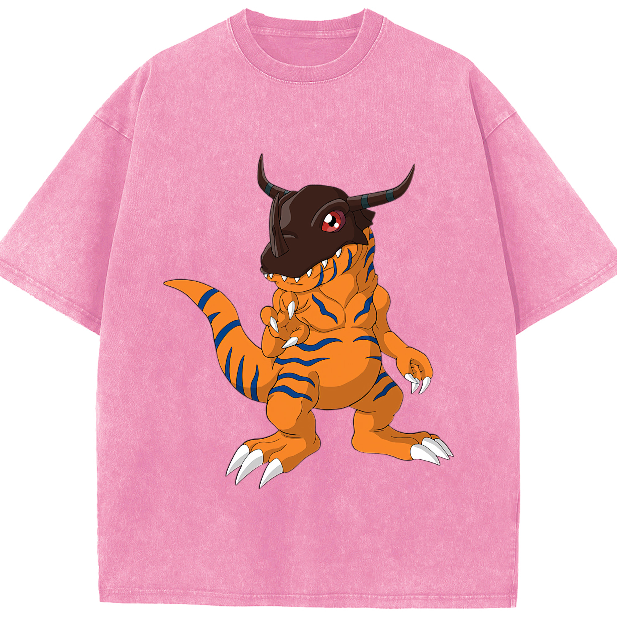 （画像用） Digimon デジタルモンスター/デジモン 綿100% ヴィンテージ風 半袖Tシャツ（フロントプリント）